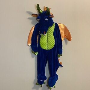 Blue and Green Dragon Costume for Kids